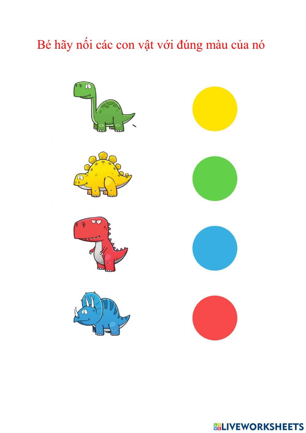 bài tập tìm màu. 25-36 tháng