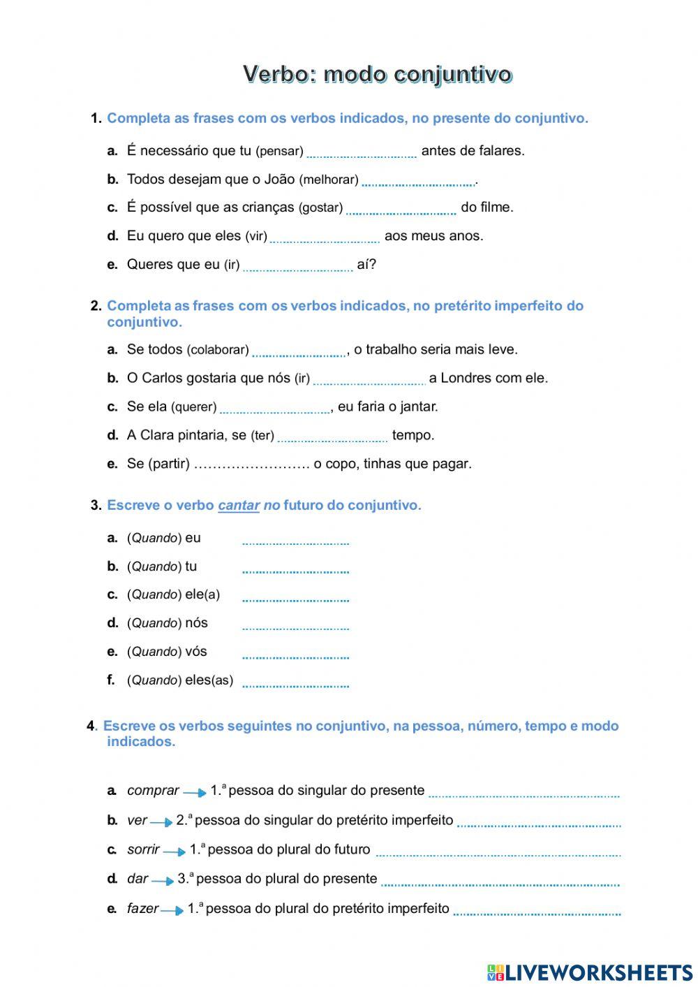 Verbo- Modo conjuntivo