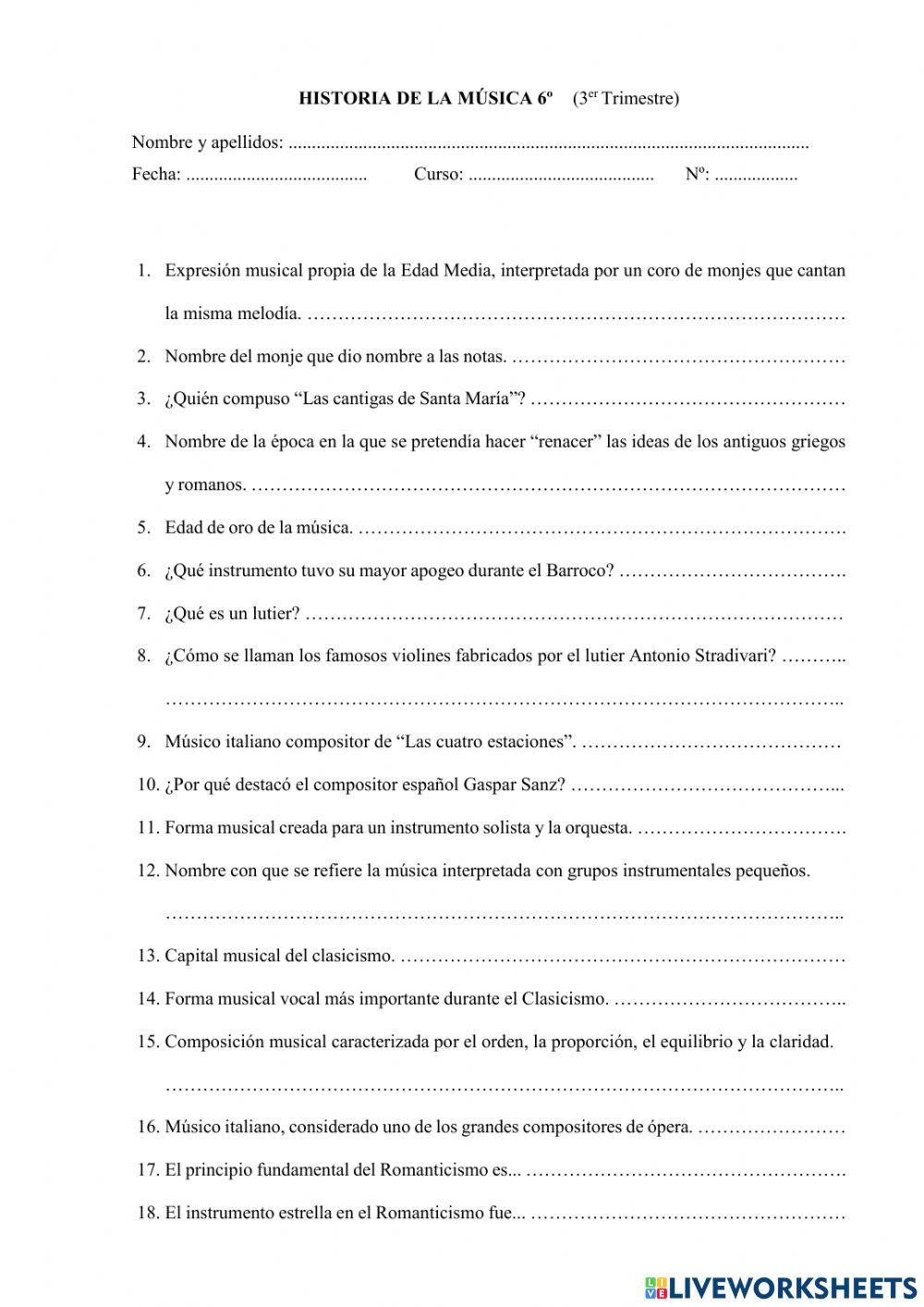 Historia de la Música