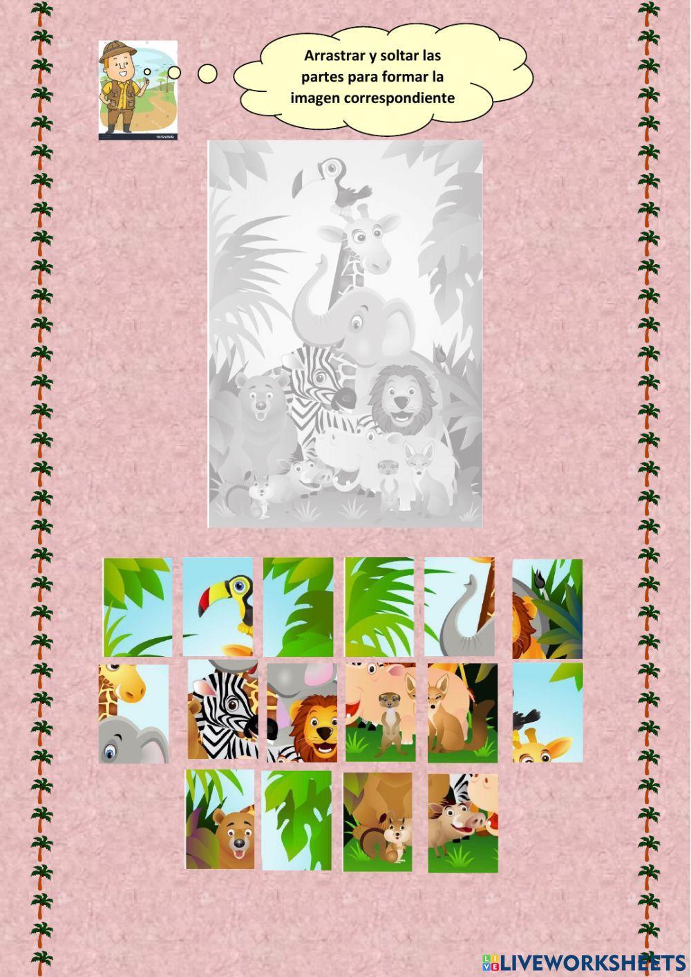 Rompe cabeza de animales