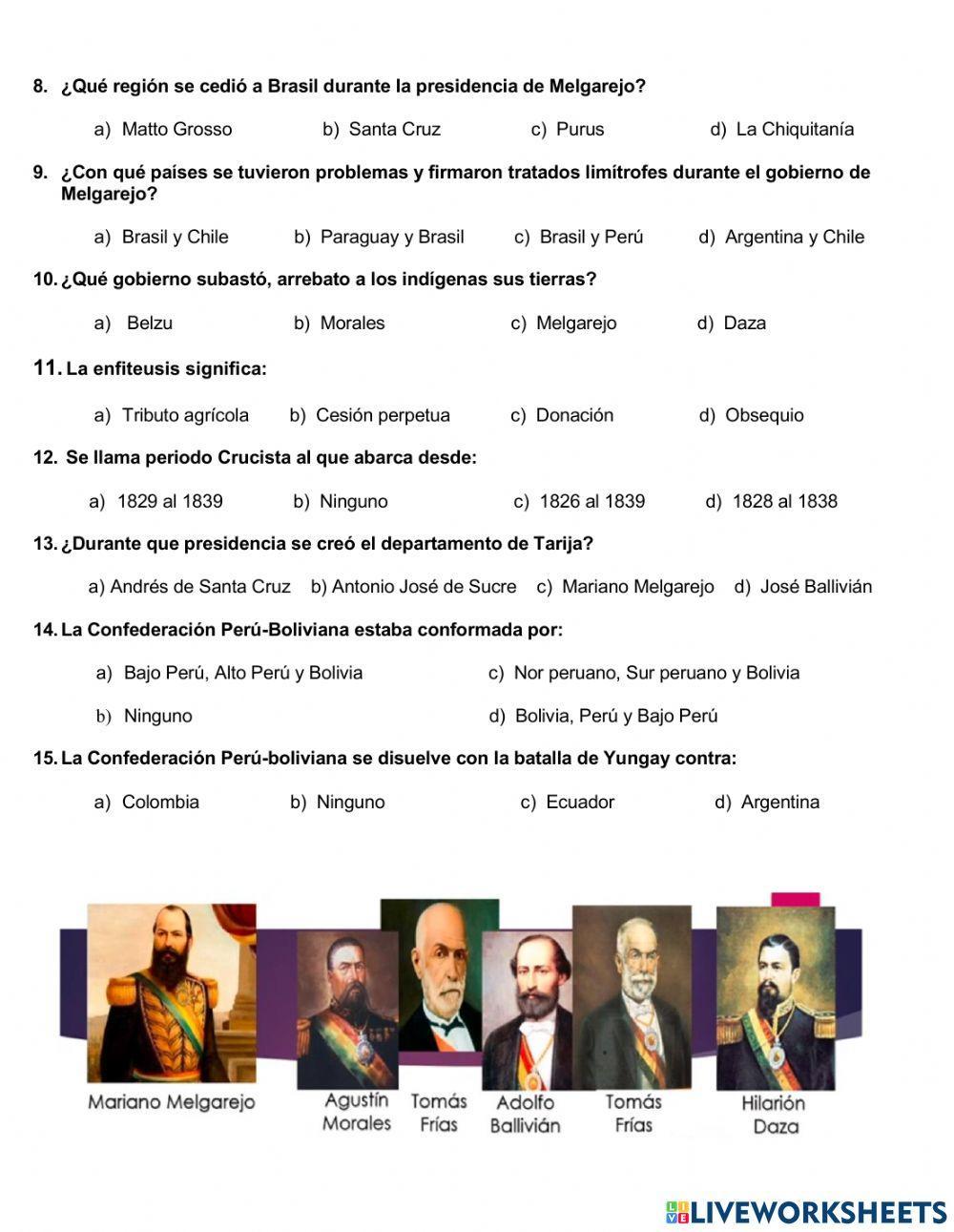 El cuadillismo en bolivia