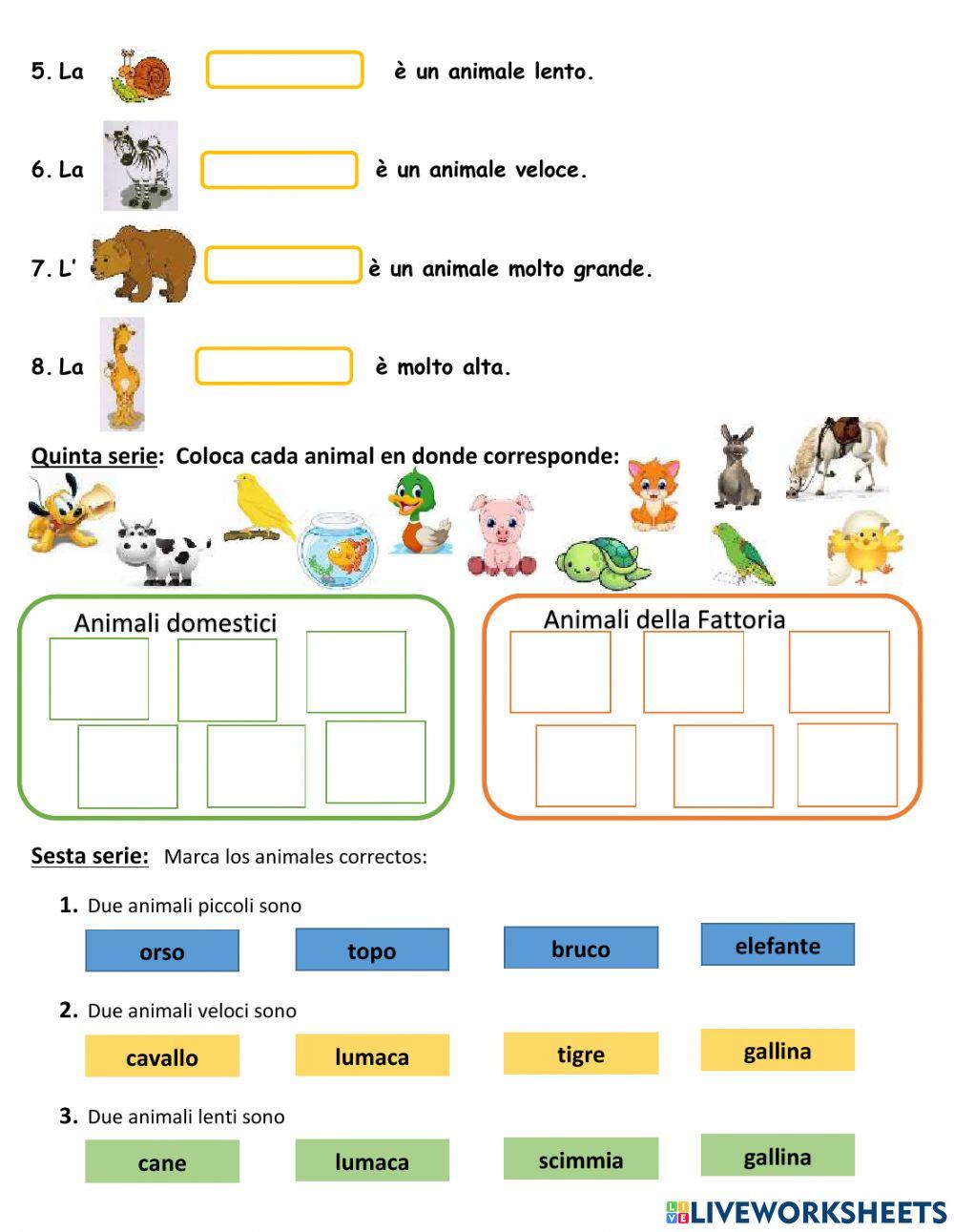 Animali - Numeri 0-20