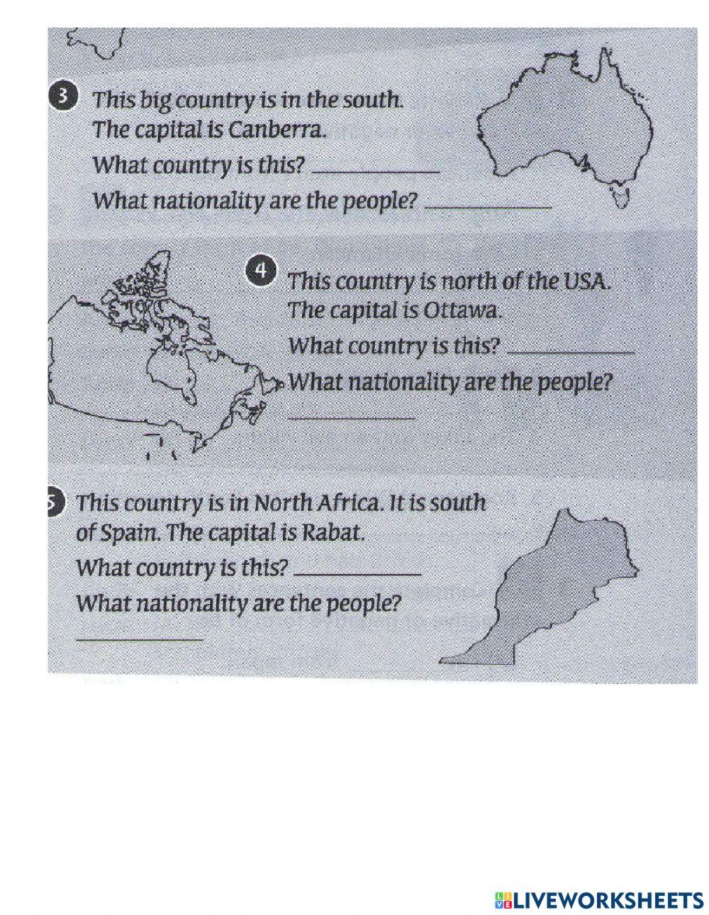 Countries and their Nationalities
