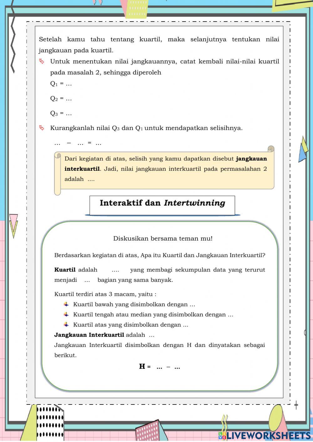 Bahan Ajar Penyebaran Data (LKPD 4)