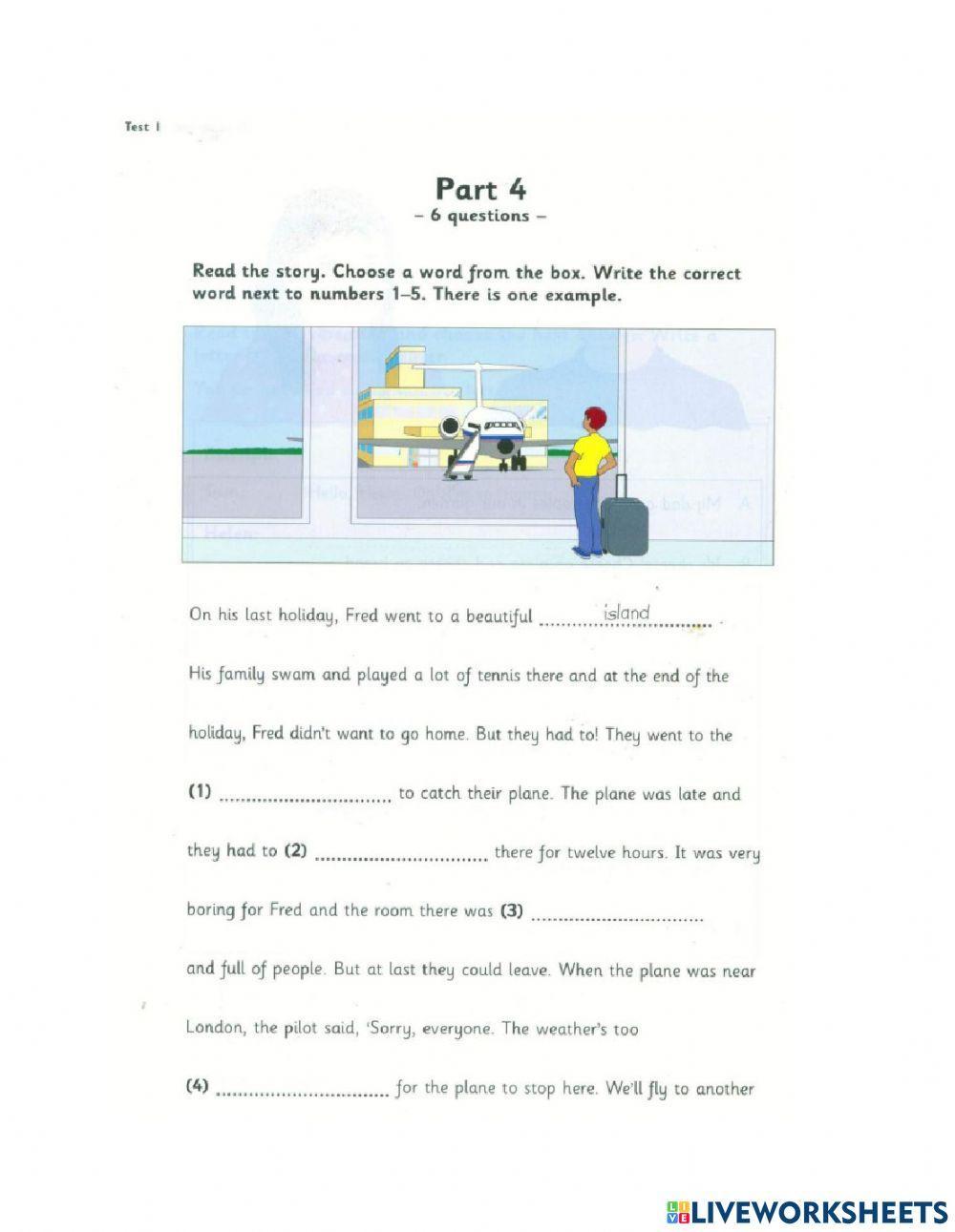 Flyers 1 Test 1 (Reading & Writing)