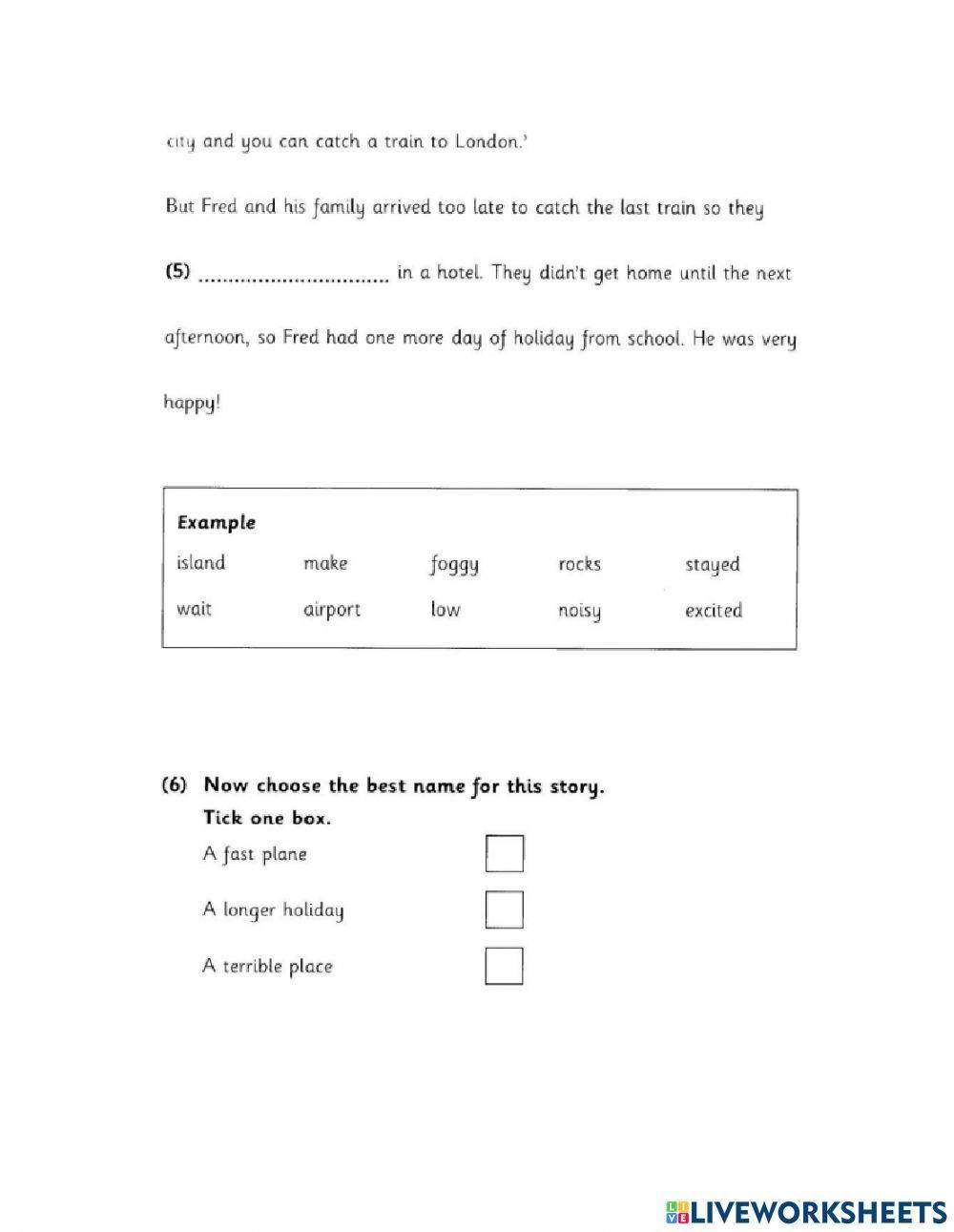 Flyers 1 Test 1 (Reading & Writing)