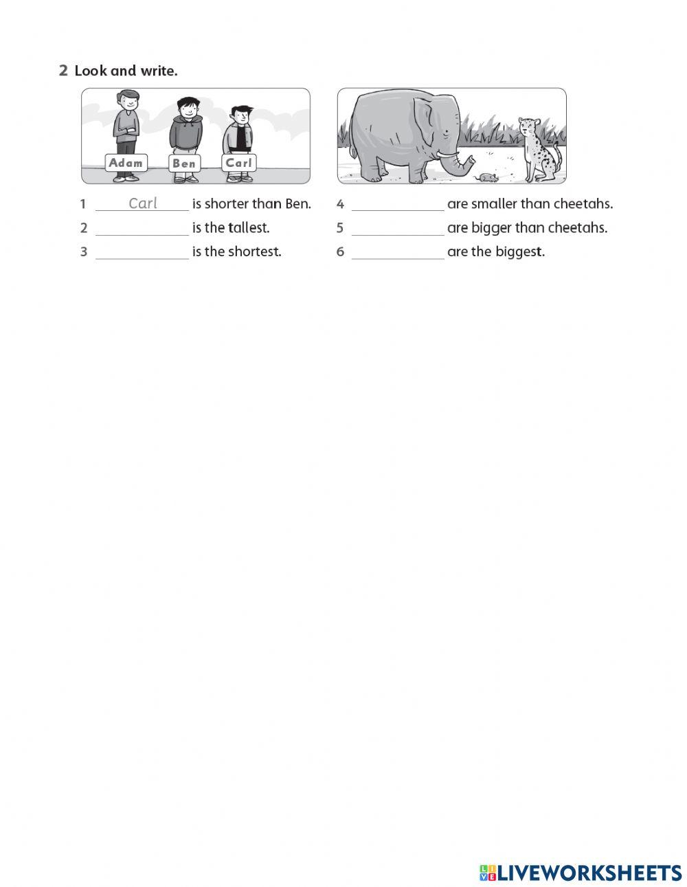 Unit 2 comparative and superlative