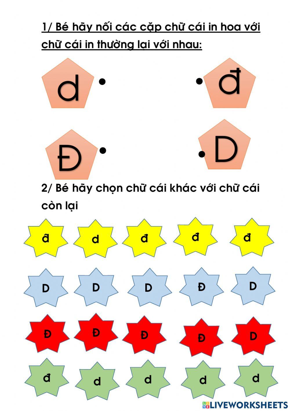 bài tập chữ d-đ