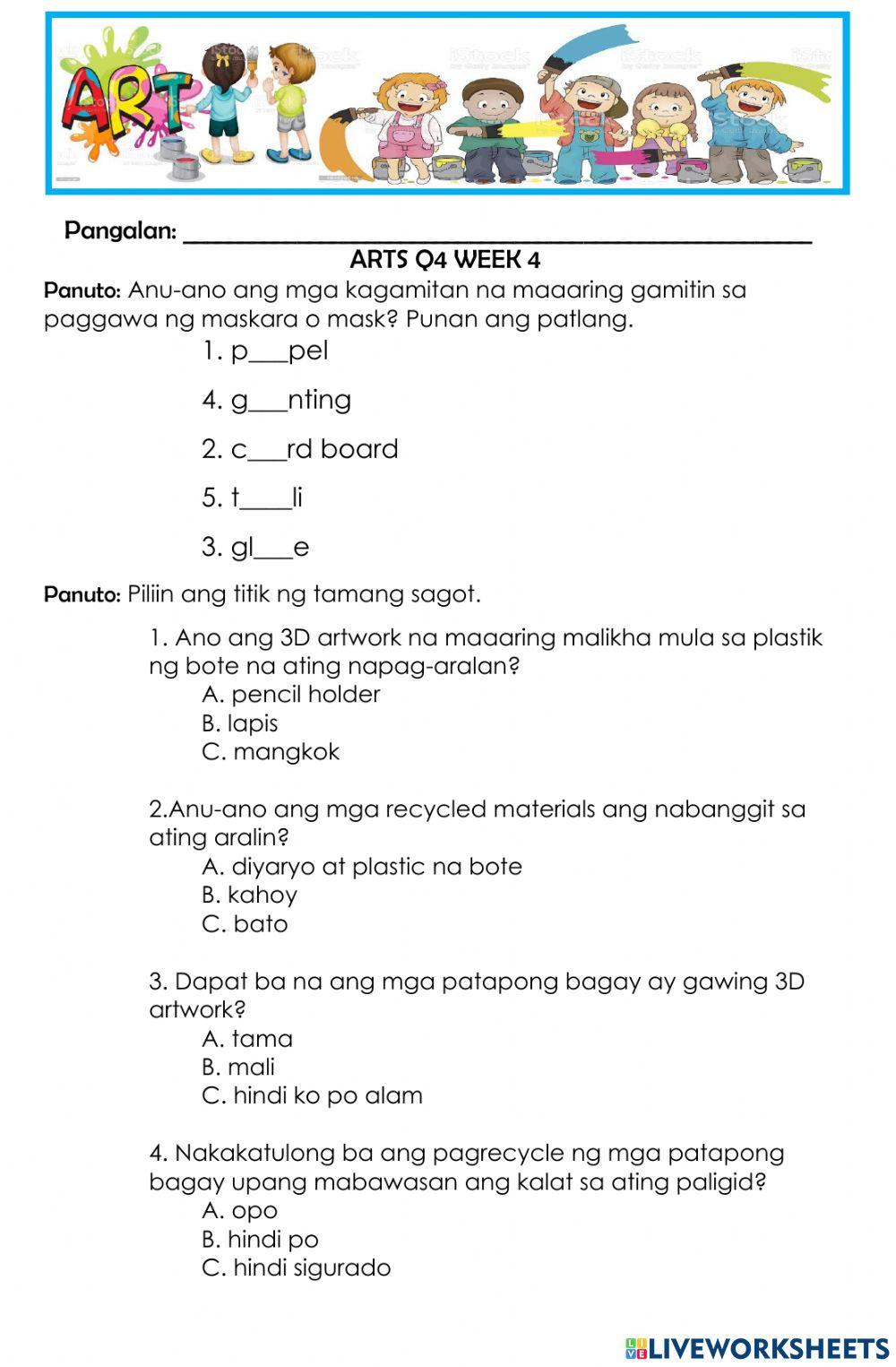 MAPEH-ARTS Q4 Week 4