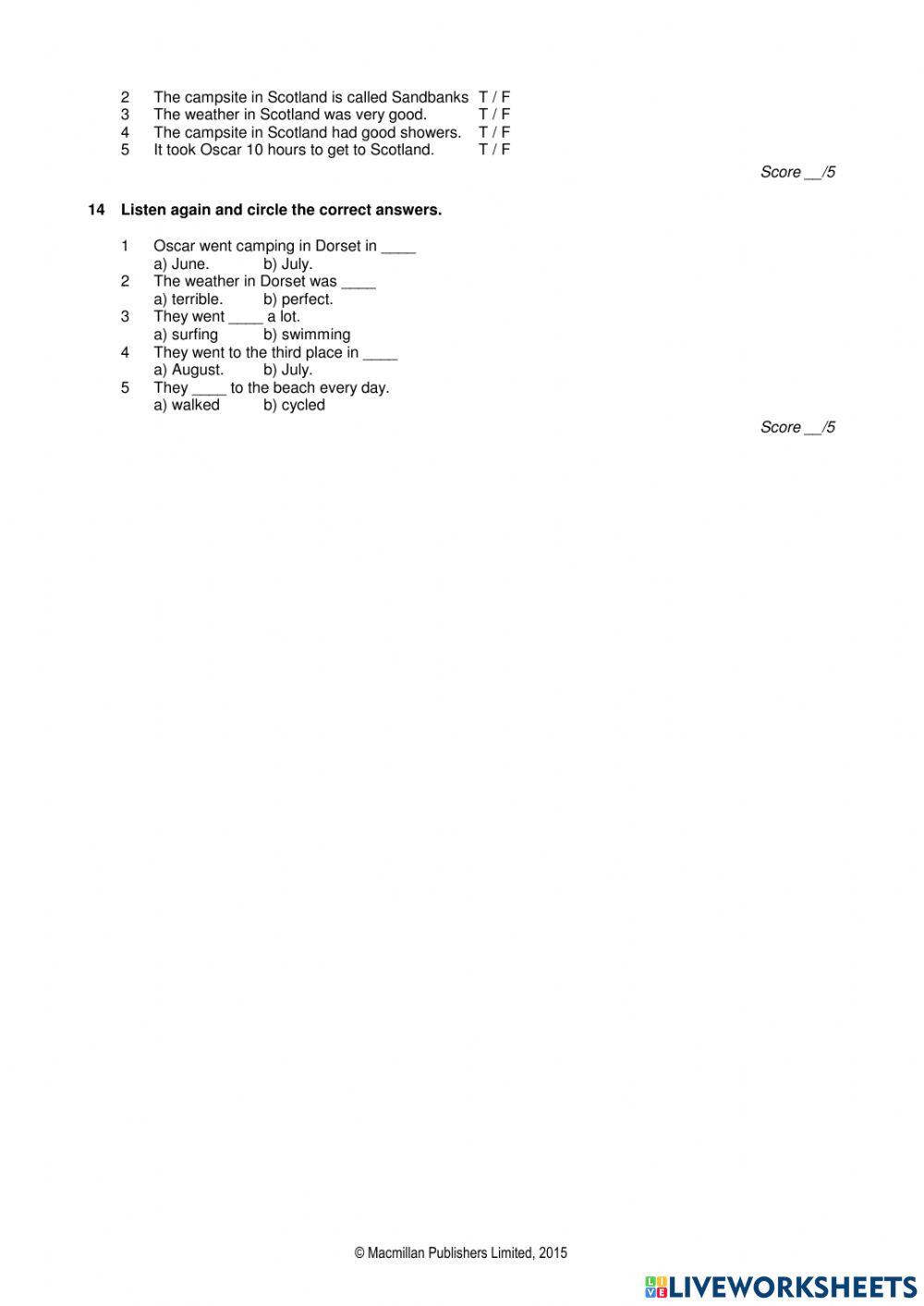 All Clear End-of-year test