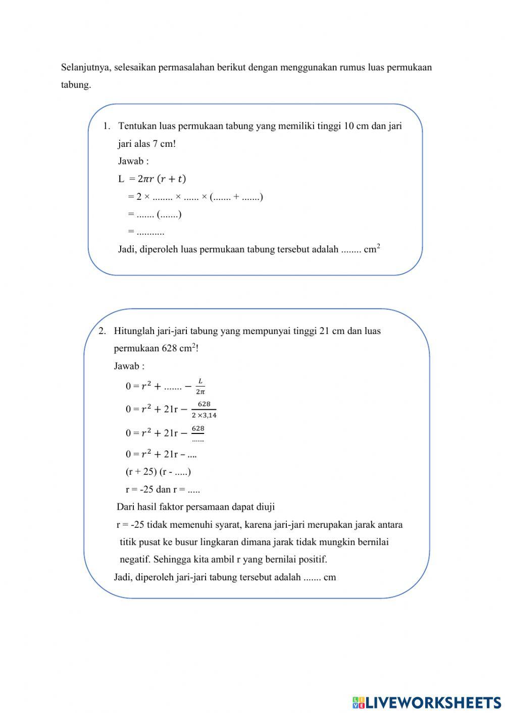 LKPD Pertemuan 1 (Tabung)