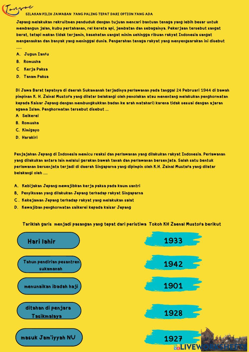 Sejarah  KH Zaenal Mustofa