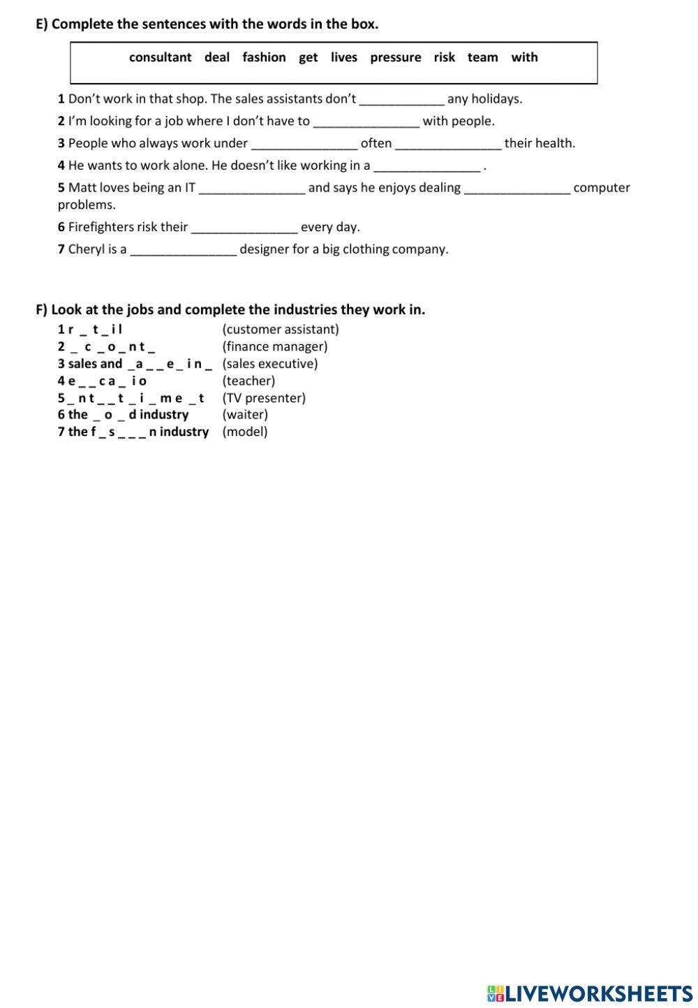 Pre Internmediate - Practical Work on Unit 3