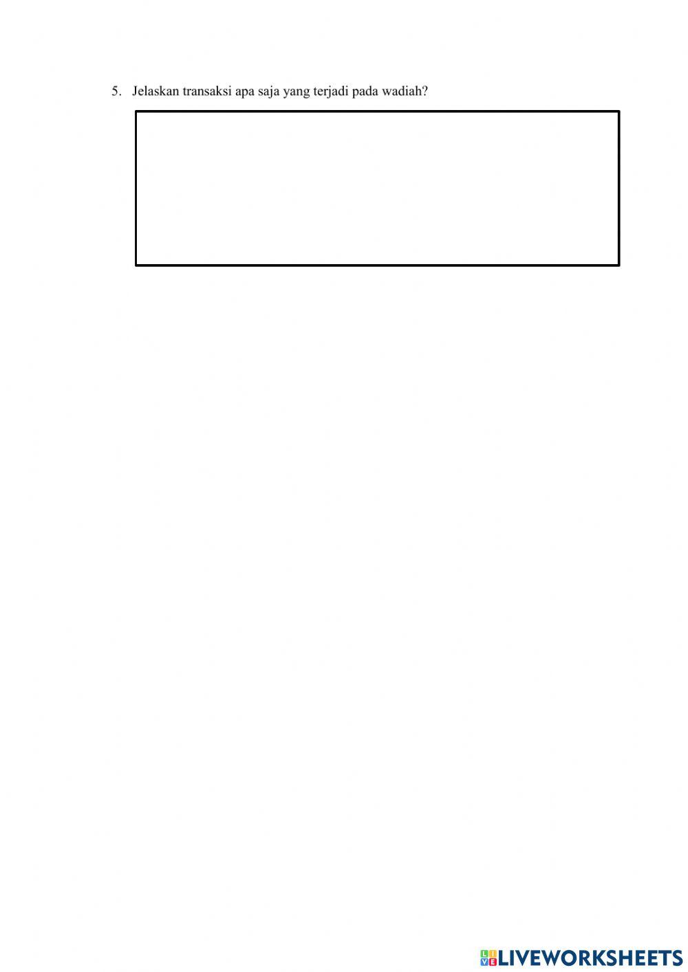 Pencatatan Transaksi Sumber Dana Wadiah