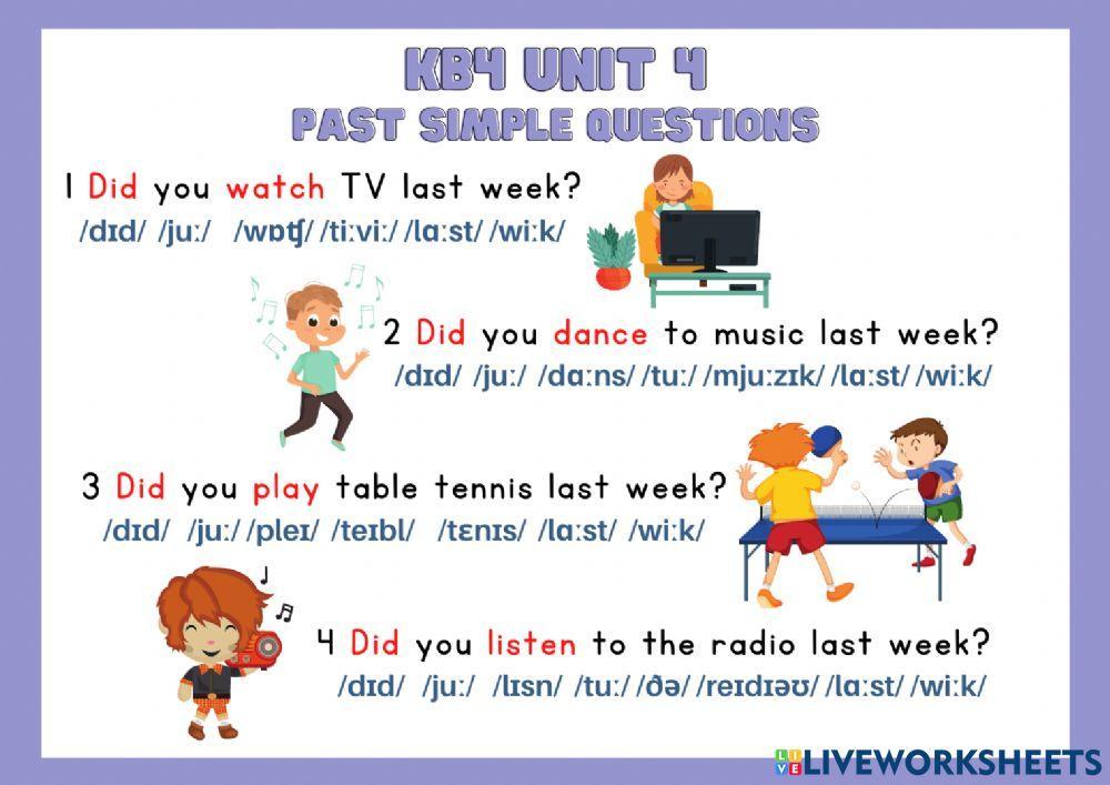 KB4 Unit 4 Vocabulary