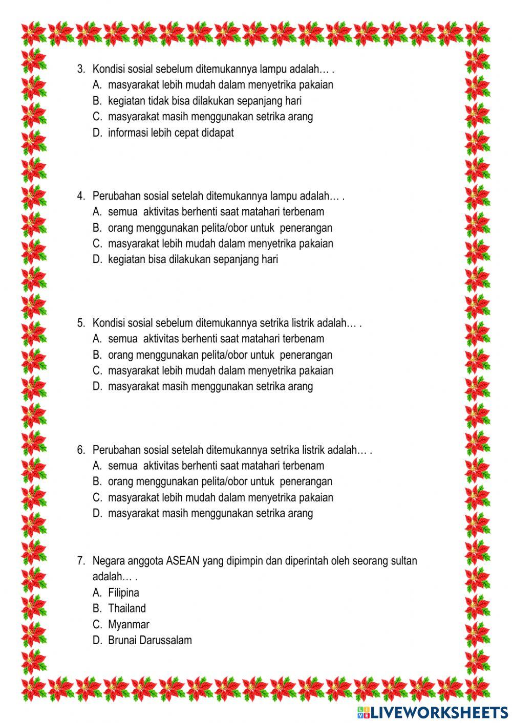 Soal UAS Muatan IPS Soal UAS Muatan IPS