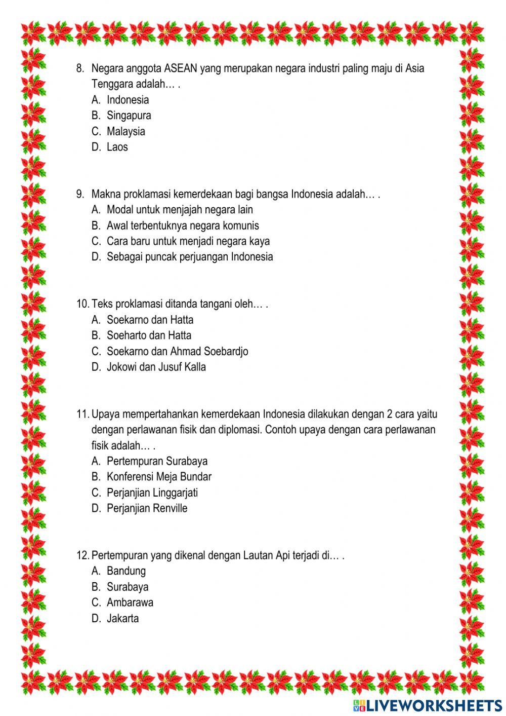 Soal UAS Muatan IPS Soal UAS Muatan IPS