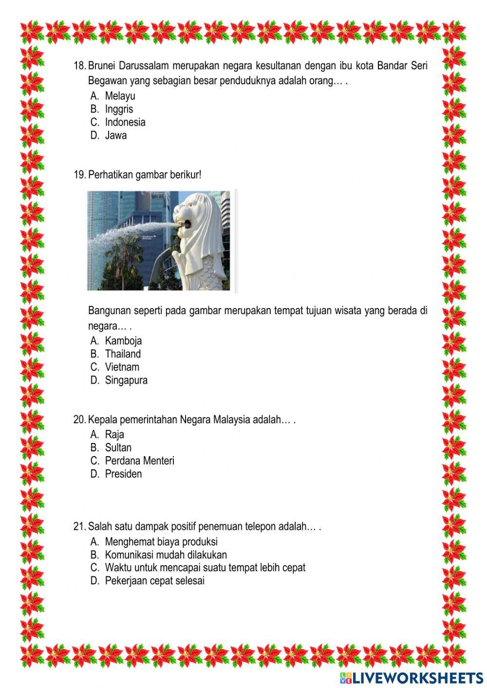Soal UAS Muatan IPS Soal UAS Muatan IPS