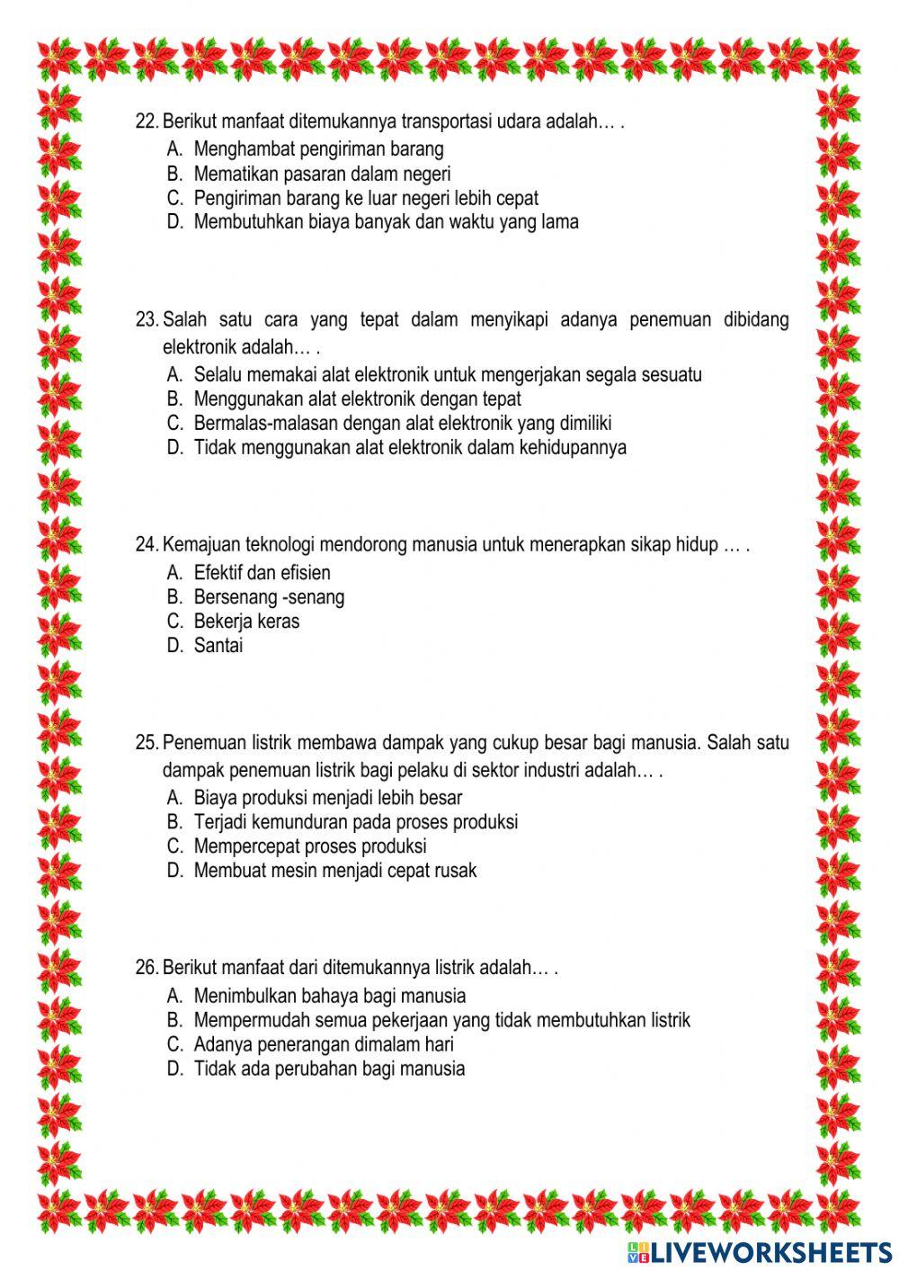 Soal UAS Muatan IPS Soal UAS Muatan IPS