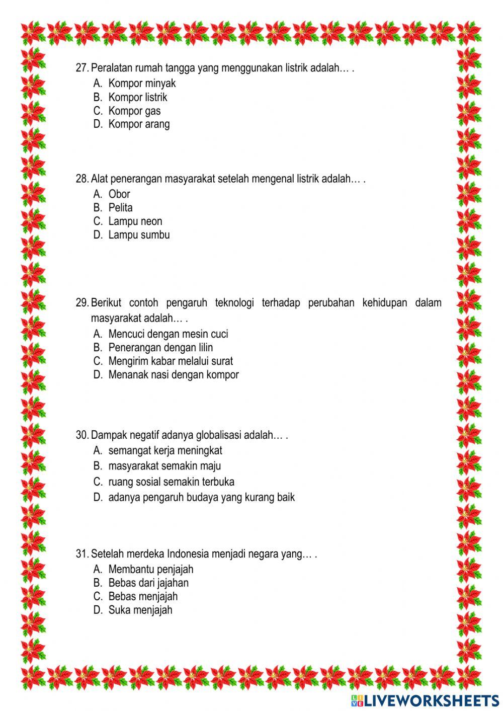Soal UAS Muatan IPS Soal UAS Muatan IPS