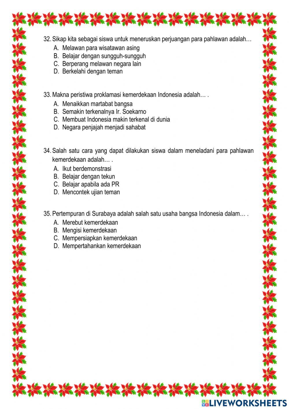 Soal UAS Muatan IPS Soal UAS Muatan IPS