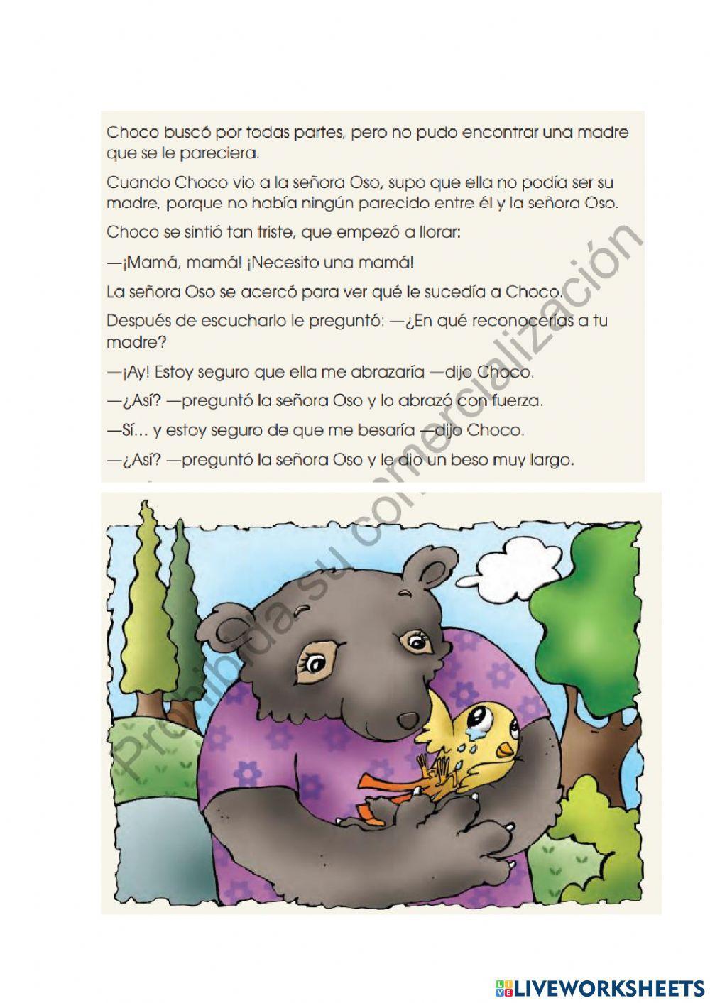 Cuento: Choco busca una mamà