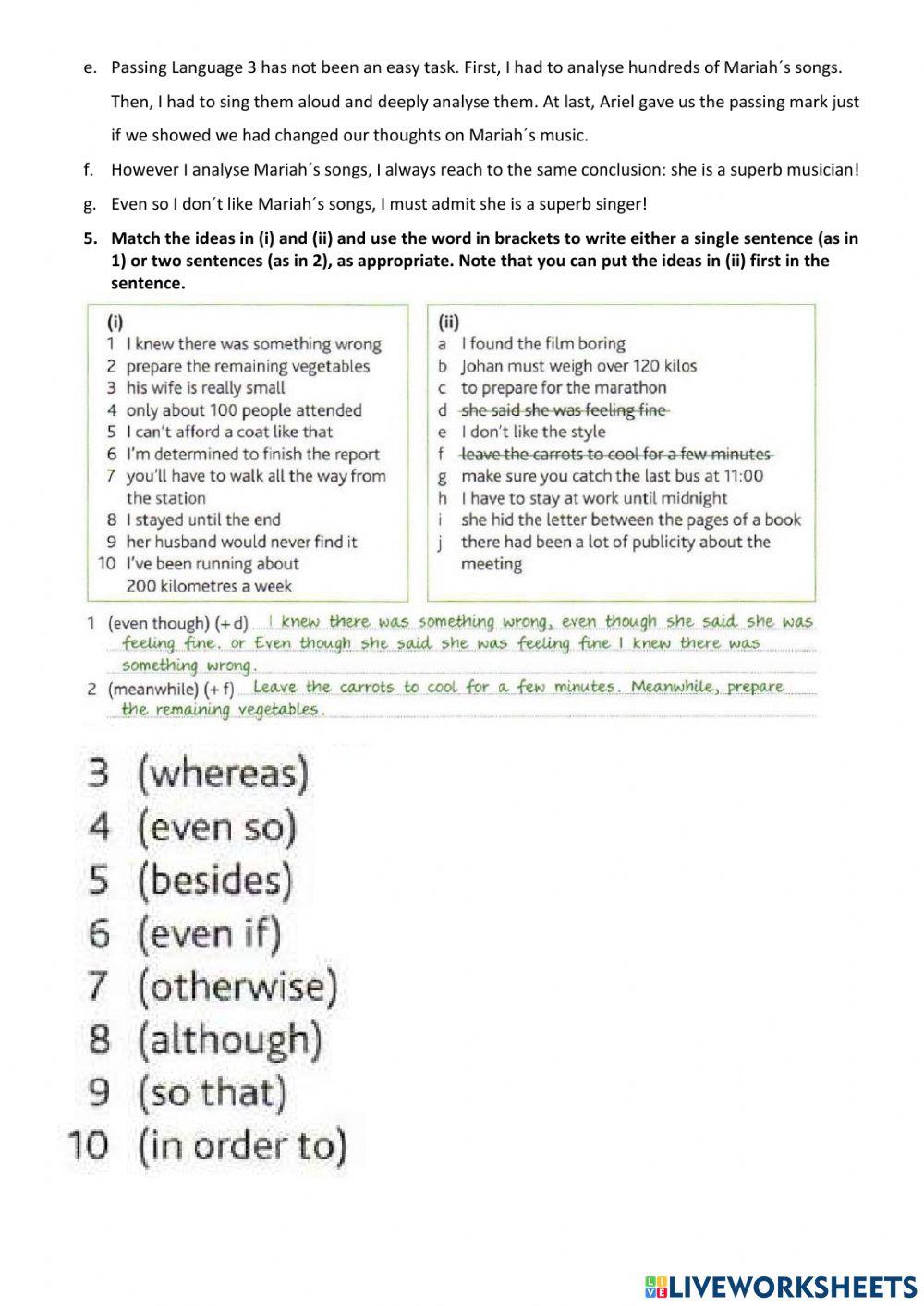 Conjunctions and Connectors
