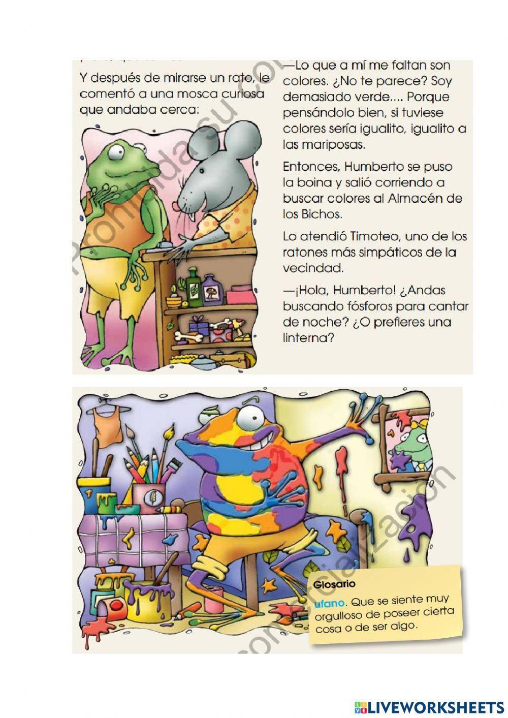 Cuento: Un sapo de colores