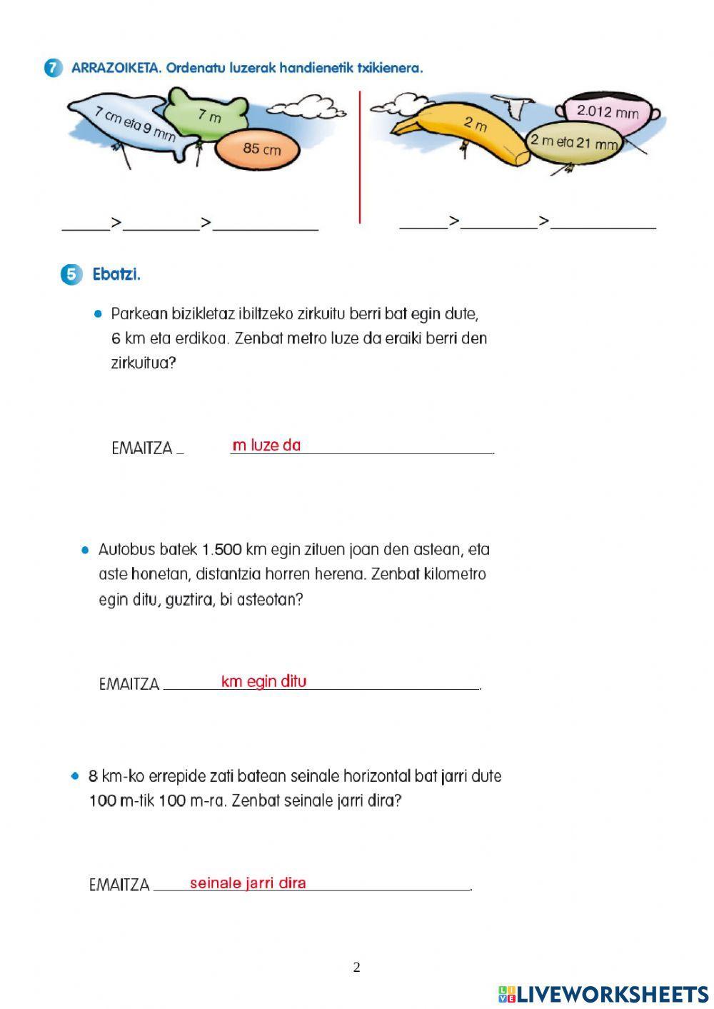 Etxerako lanak neurriak eta geometria