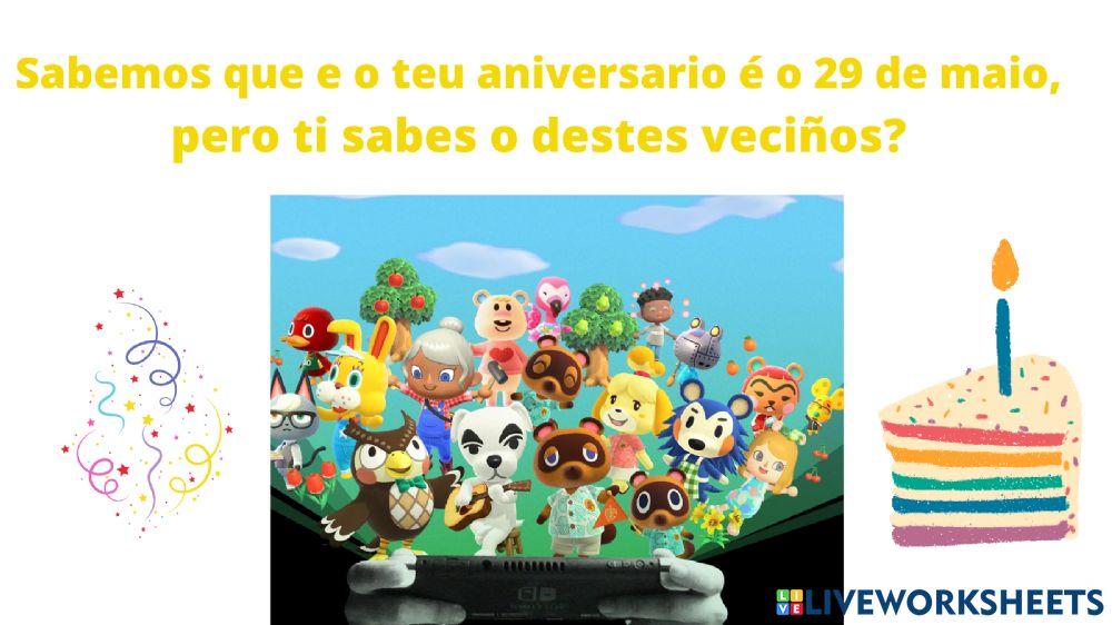 Aniversarios Animal crossing