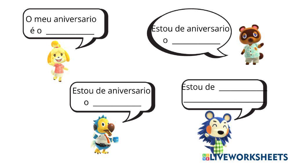 Aniversarios Animal crossing