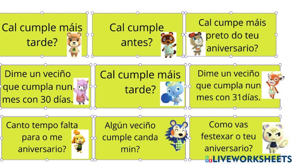 Aniversarios Animal crossing