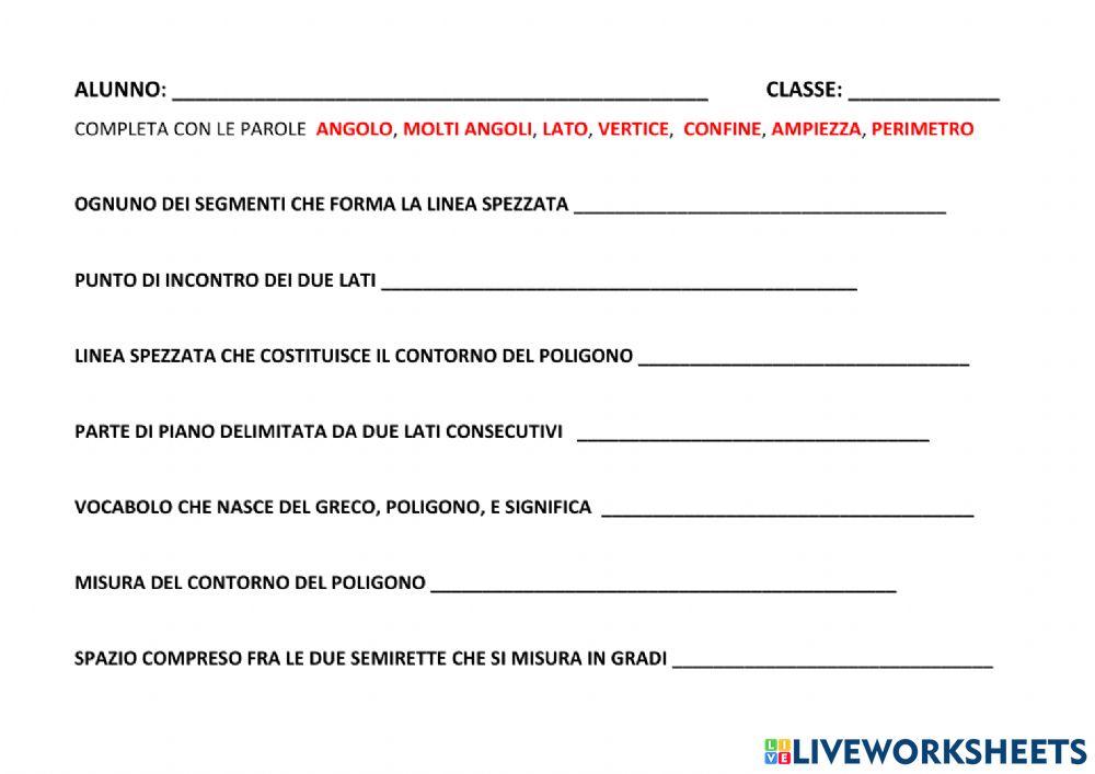 Rette, semirette, angoli (es.elaborato dal testo Super Prezioso 3)