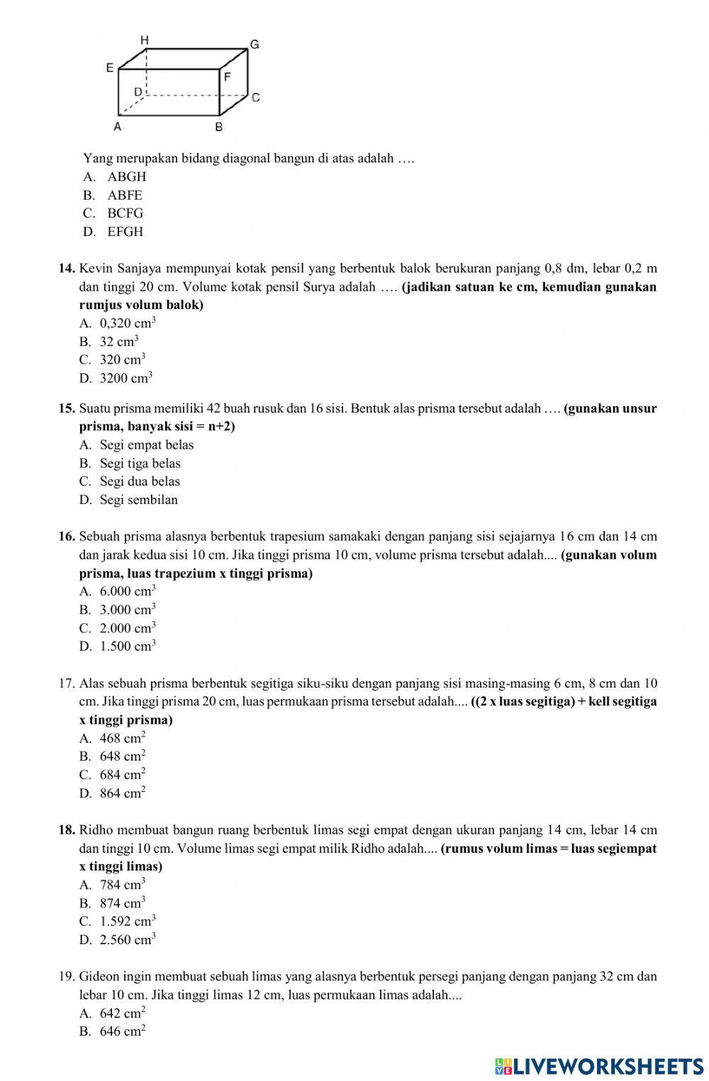 Tugas Akhir Matematika 8