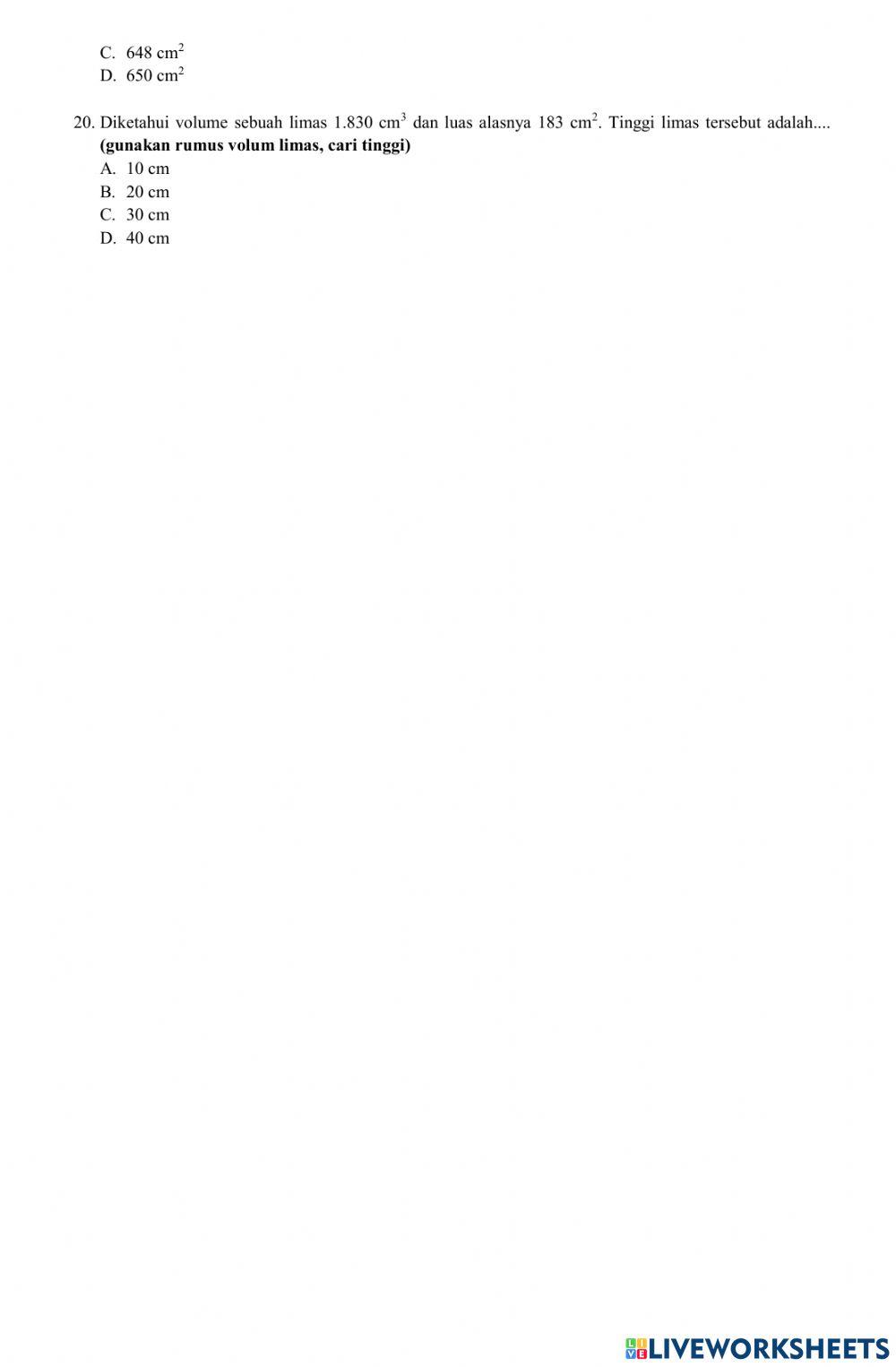 Tugas Akhir Matematika 8