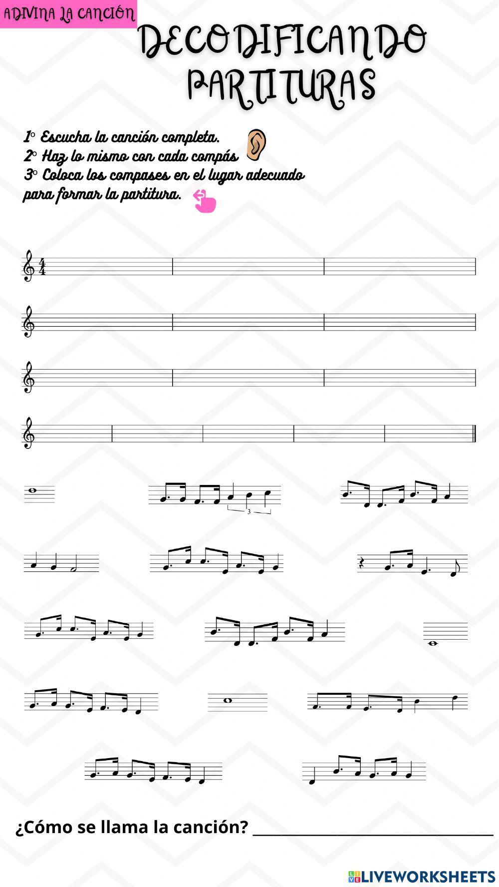 Adivina la canción. Decodificar canciones