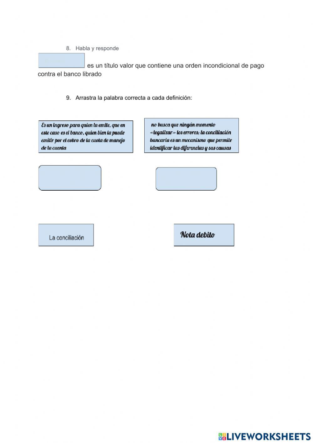 Liveworksheet gestion
