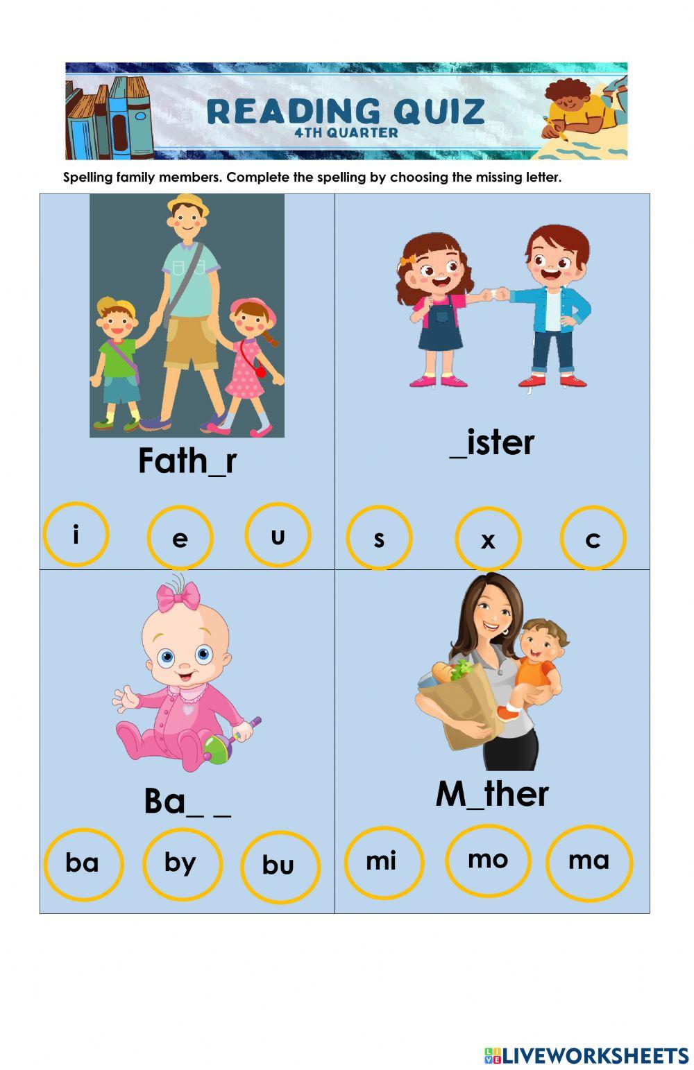 Reading 4th Quarter Quiz