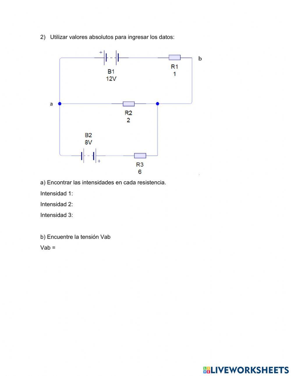 Ejercicios leyes de kirchhoff