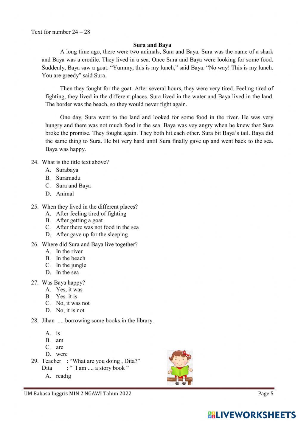 Um bahasa inggris 2022