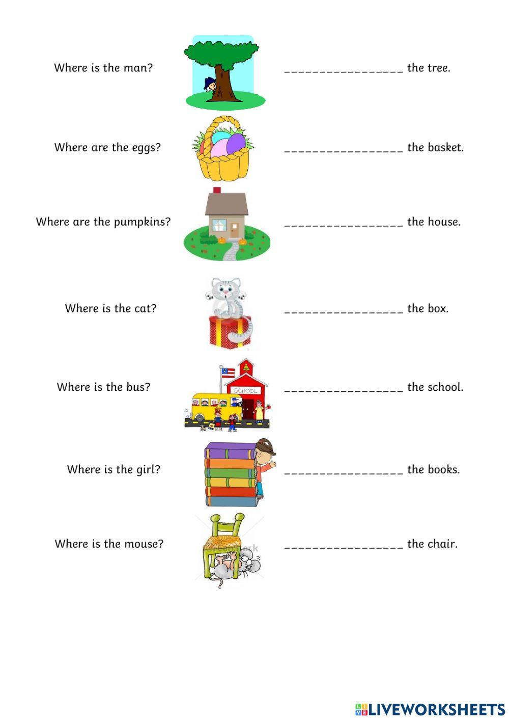 Prepositions of Place - Children 2