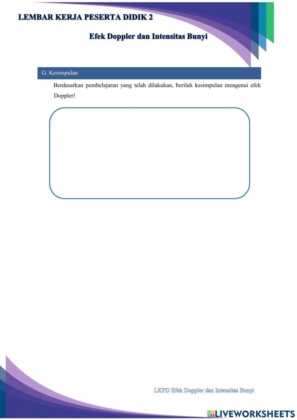 Efek doppler dan intensitas bunyi
