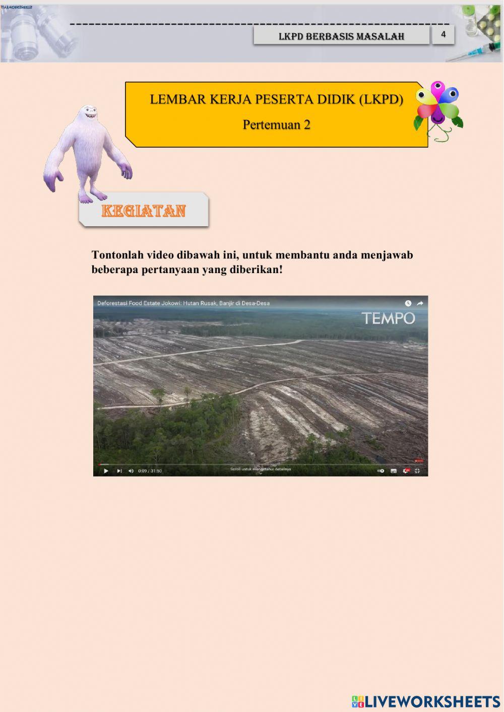 E-lkpd perubahan lingkungan 2