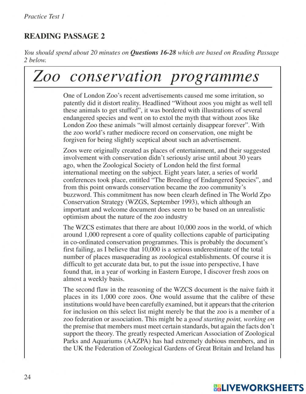 Ielts reading test 1 PART 2