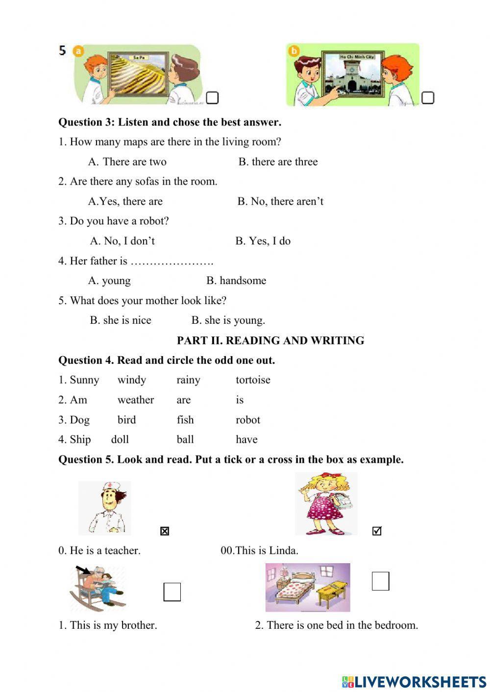 Grade 3 - final test second term 2 - test 5