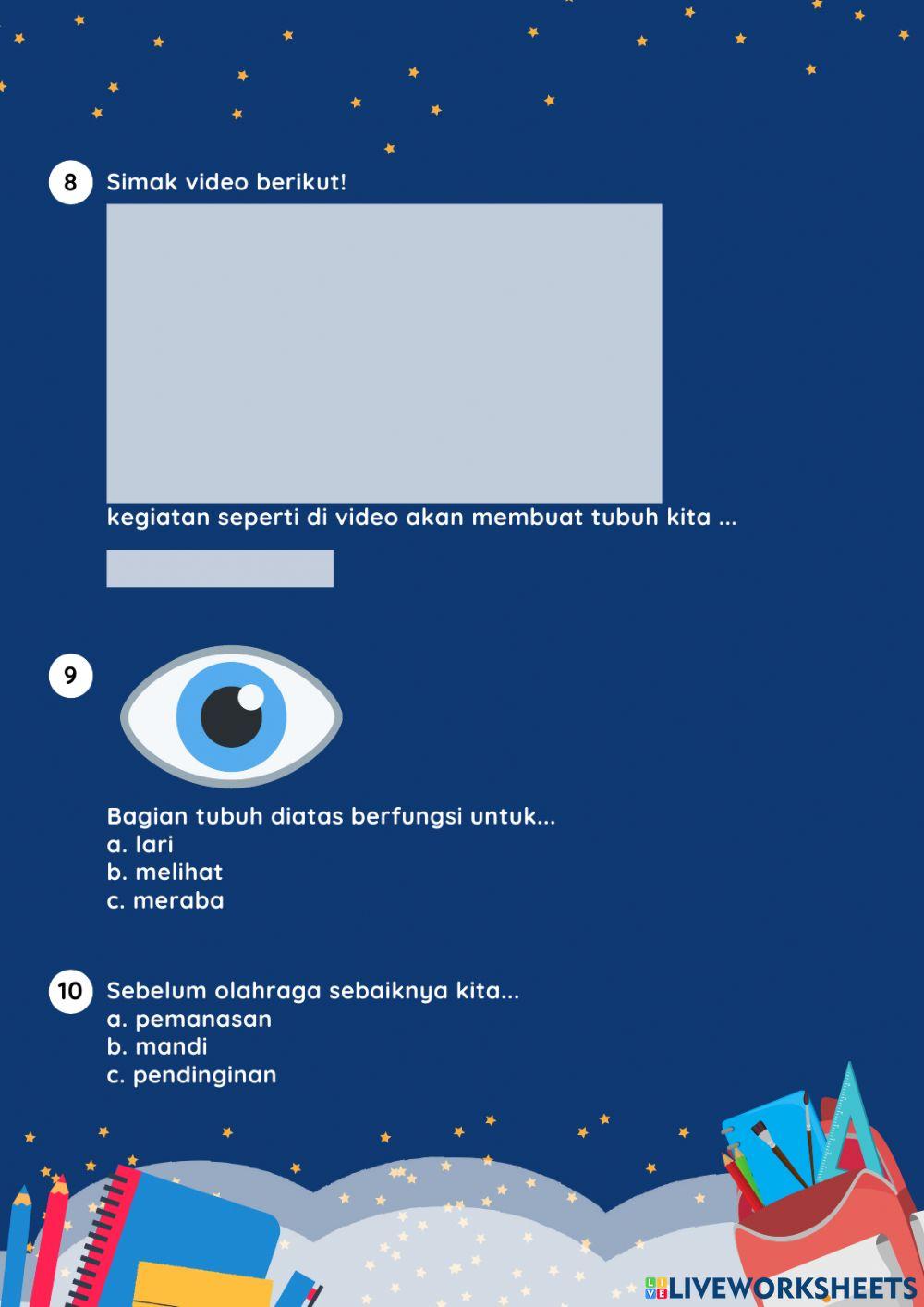 Latihan soal kelas 1 tema 1