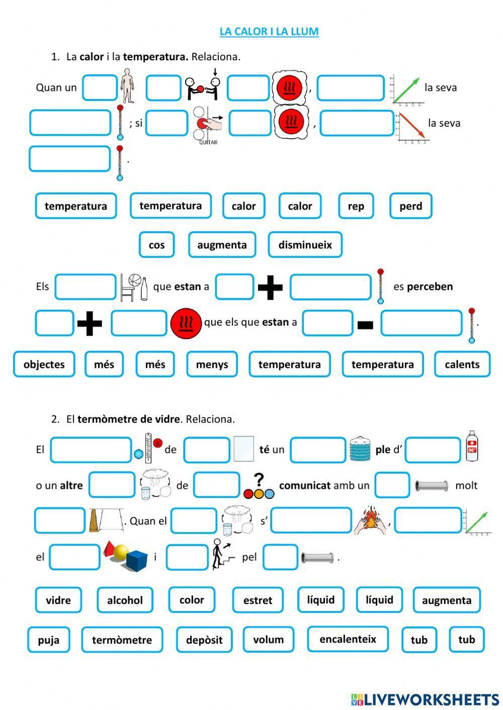La calor i la llum 2 La temperatura i la dilatación dels cossos