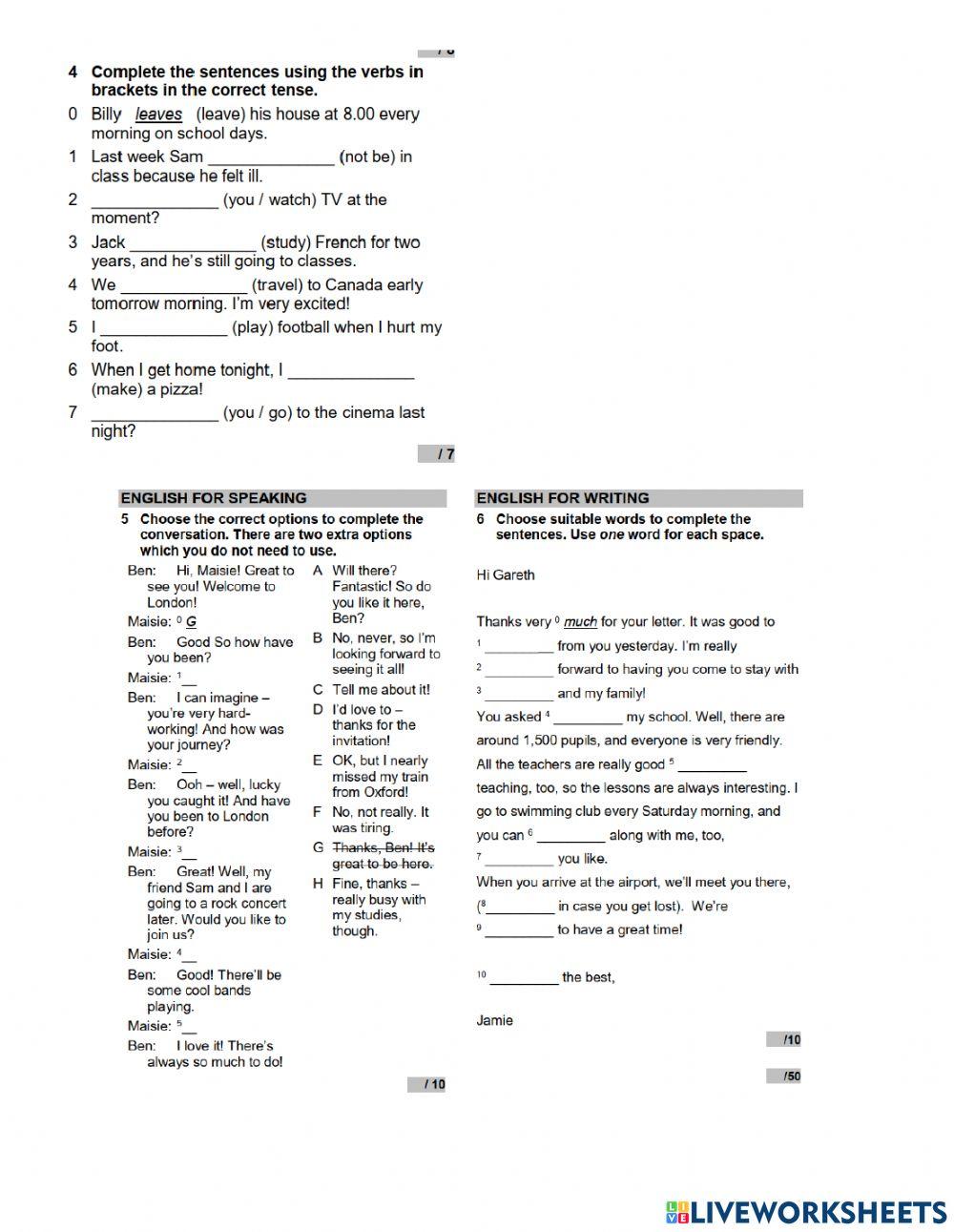 WW3 U9 Language test