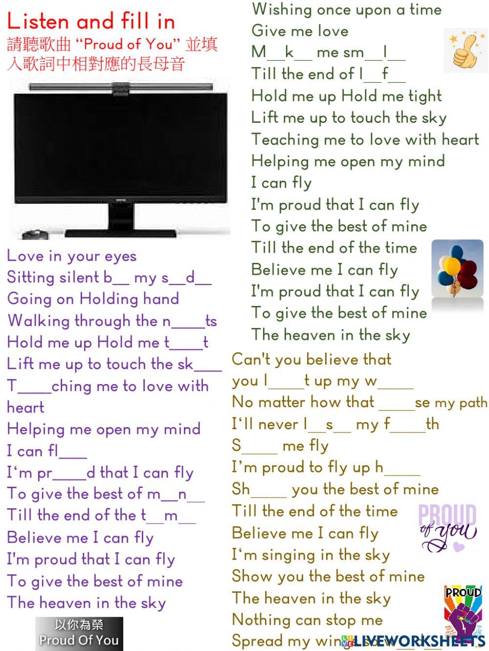 Song for long vowels