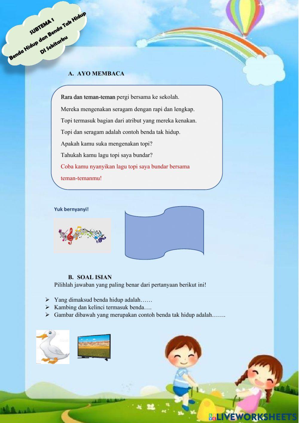 LKPD Kelas 1 Tema 7-Subtema 1-2